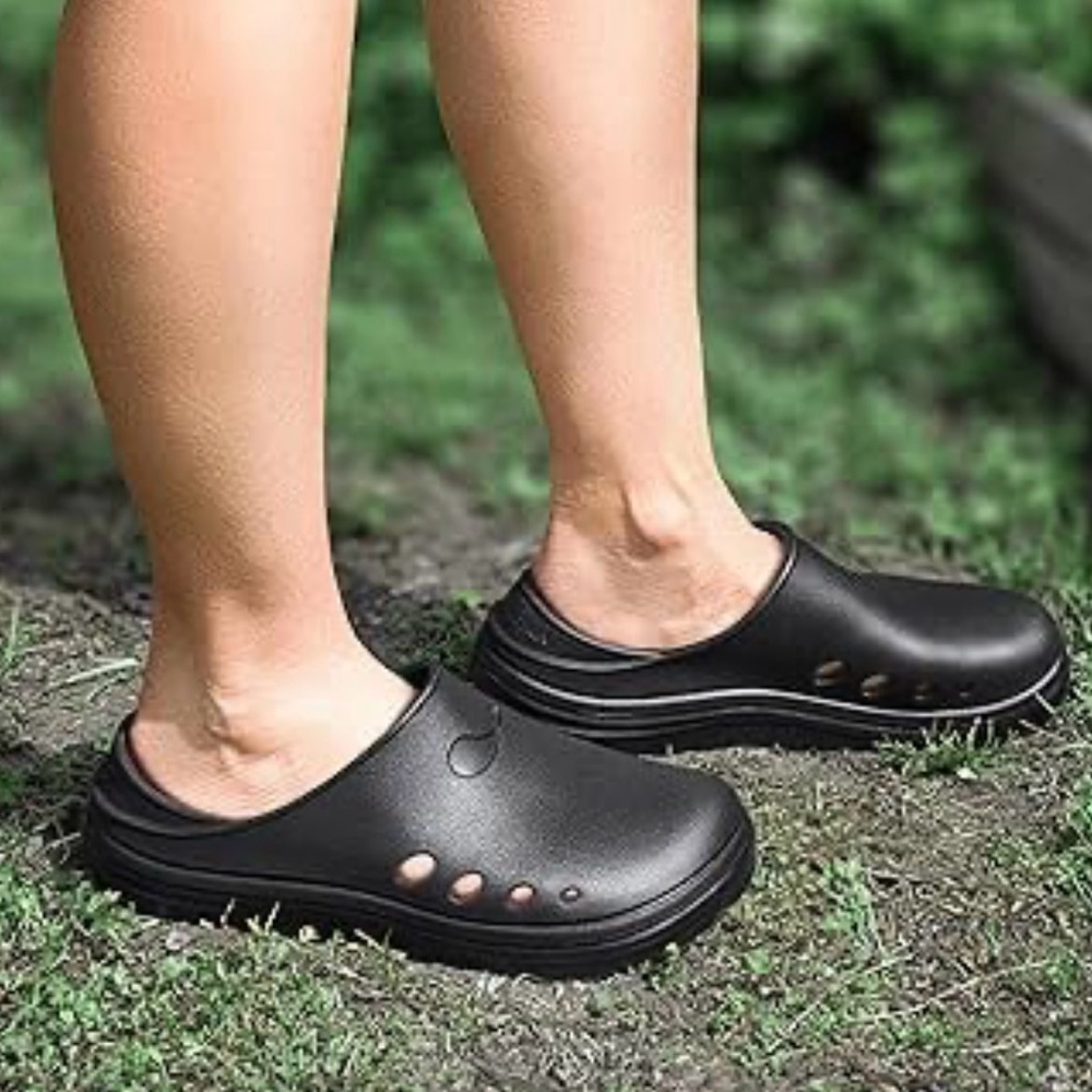 Black Slip-On Clogs